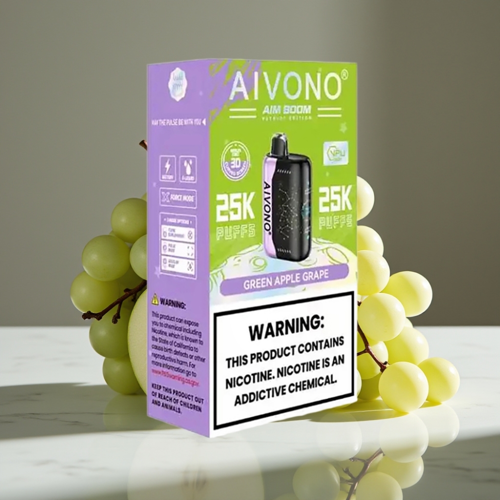 Aivono AIM BOOM 25000 Puffs 28ml Manzana Verde Uva Tipo-C 650mAh 1.2ohm