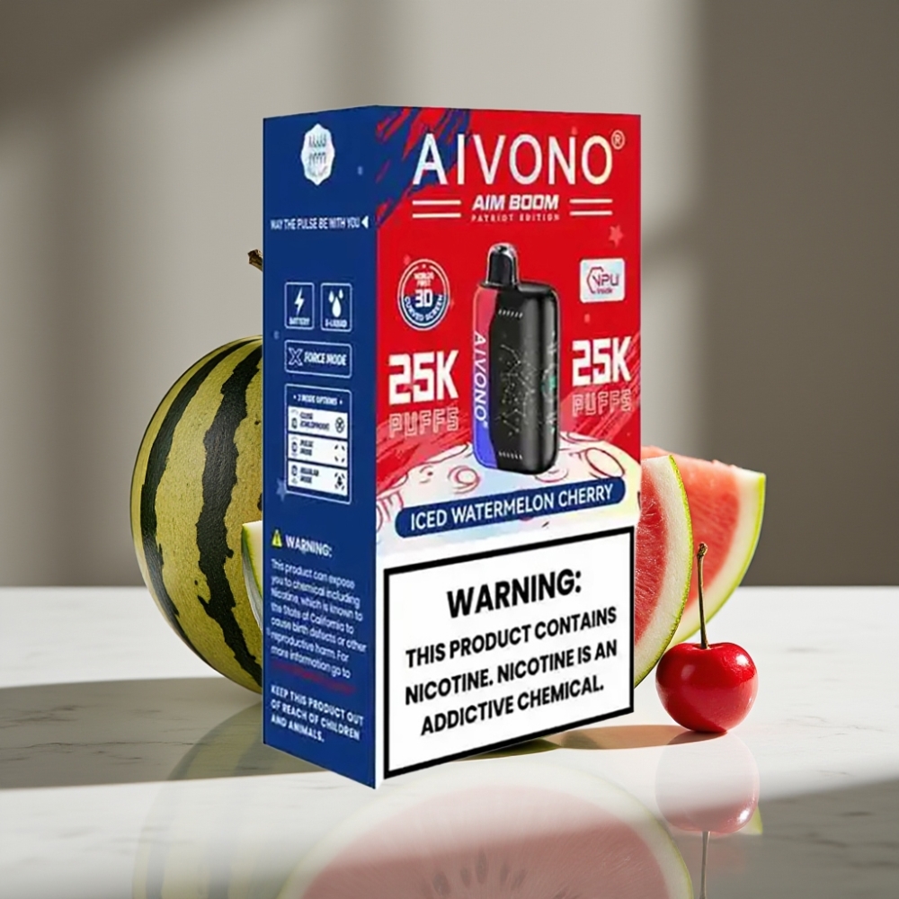 Aivono AIM BOOM 25000 Puffs 28ml Sandía Cereza Helada 0%-5% 650mAh Tipo-C