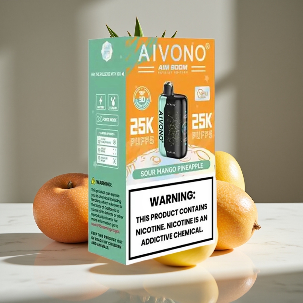 Aivono AIM BOOM 25000 Puffs 28ml Sour Mango Pineapple 0%-5% Tipo-C 650mAh