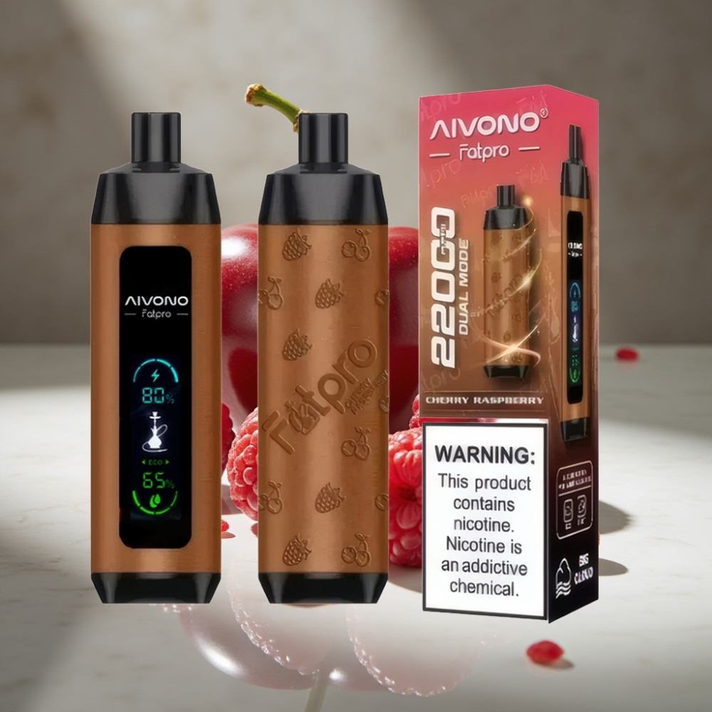 Aivono AIM FATPRO 22000 Puffs 28ml 0.6 ohm Mesh Cereza Frambuesa Recargable