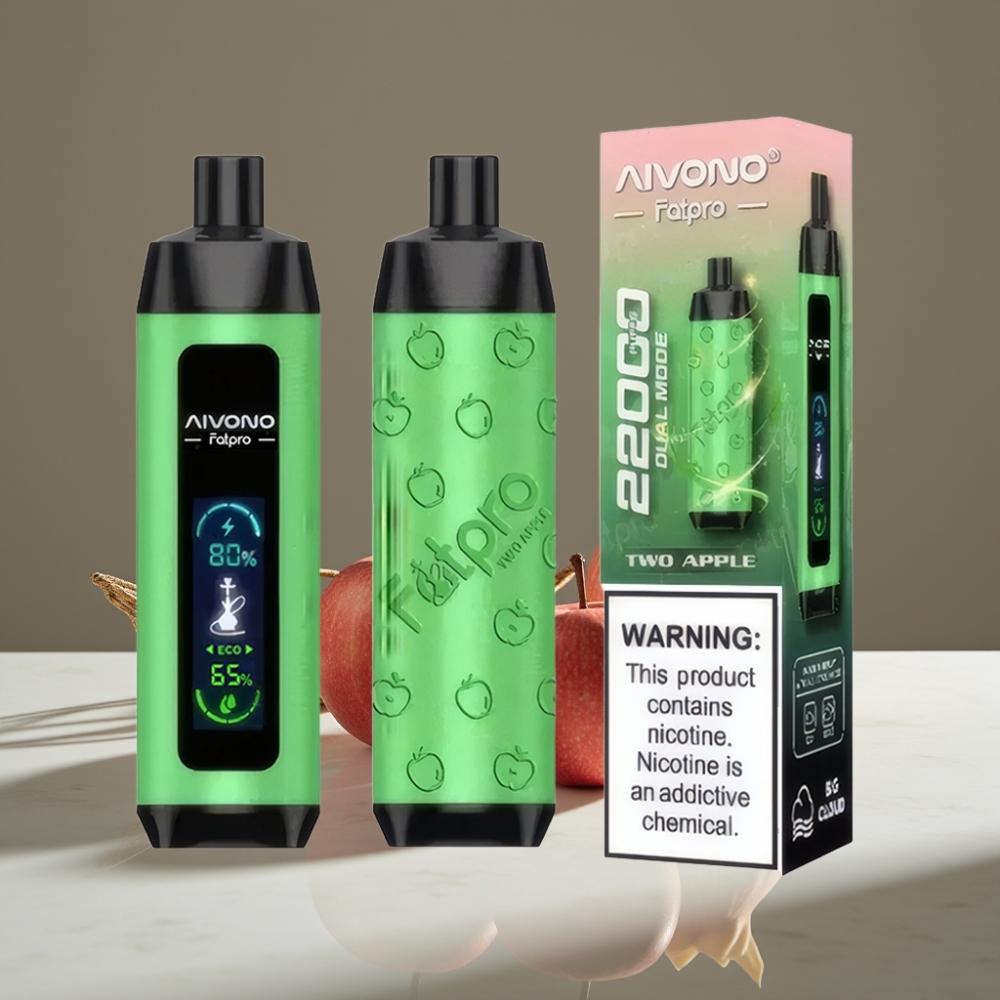 Aivono AIM FATPRO 22000 Puffs Dos Manzanas 28ml 600mAh Recargable Eco/Boost 0.6ohm