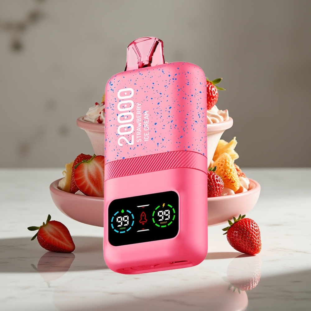 Aivono AIM MAGIC 20000 Puffs Fresa Helado Dual Mesh LCD Recargable