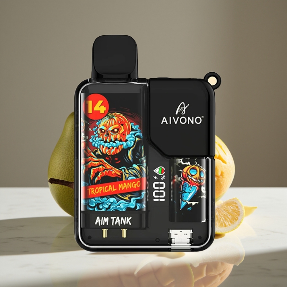 Aivono AIM-TANK 9500 Puffs 18ml LCD Mango Tropical 1.2ohm Mesh