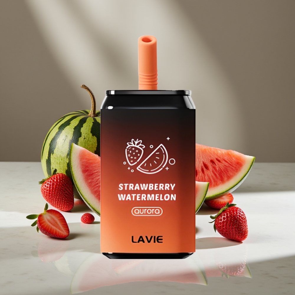 LAVIE Aurora 11000 Puffs Vape Desechable Fresa Sandía 22ML Tipo C Recargable