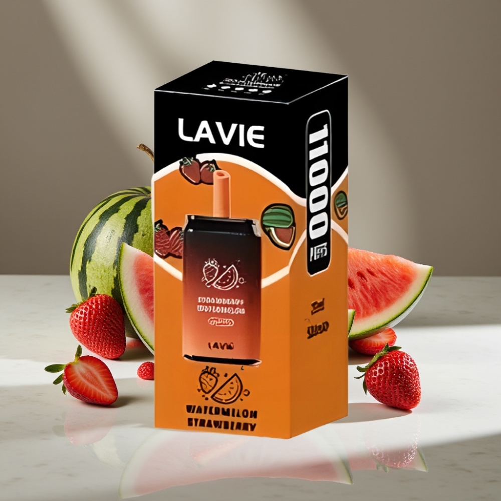 LAVIE Aurora 11000 Puffs Vape Desechable Fresa Sandía 22ML Tipo C Recargable