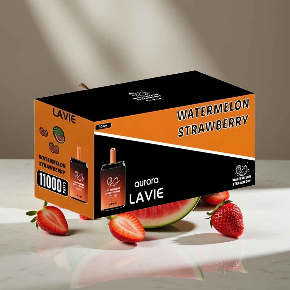 LAVIE Aurora 11000 Puffs Vape Desechable Fresa Sandía 22ML Tipo C Recargable