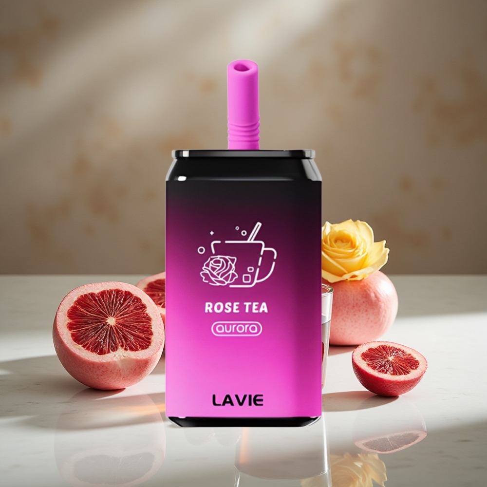 LAVIE Aurora 11000 Puffs Vape Desechable Té de Rosa 22ML 650mAh Tipo C