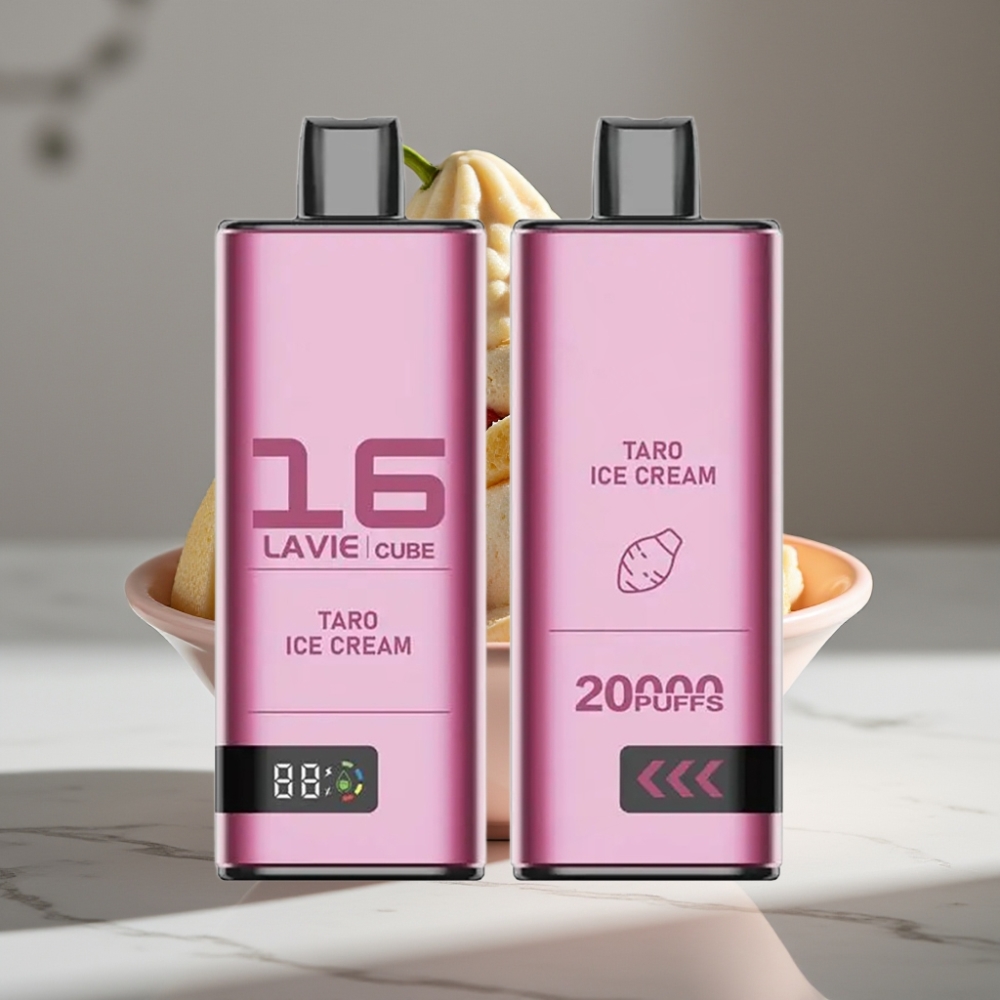 Lavie Cube 20000 Puffs Vape Desechable Helado de Taro 28ML Tipo C 600mAh