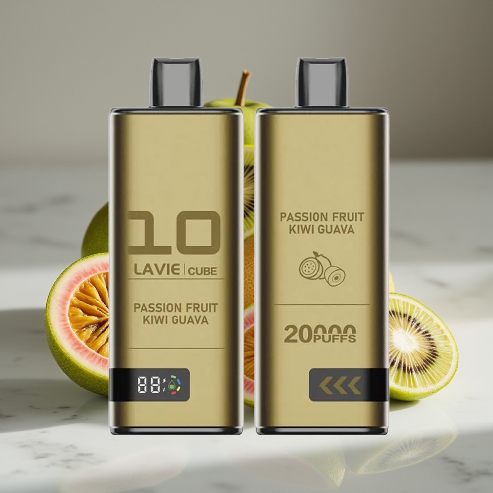 Lavie Cube 20000 Puffs Vape Desechable Maracuyá Kiwi Guayaba 28ML 600mAh Type C
