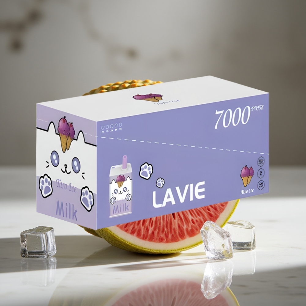 LAVIE Milk 7000 Puffs 16ML 5% Taro Helado Tipo C Recargable