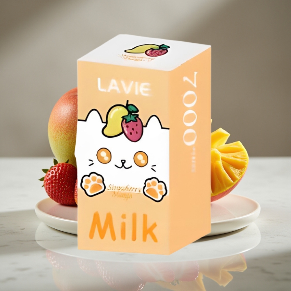 LAVIE Milk 7000 Puffs Fresa Mango 16ML 600mAh Tipo C Recargable
