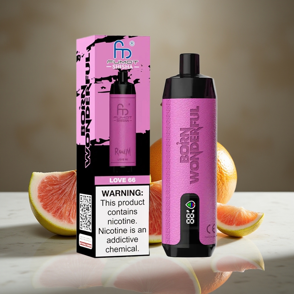 RandM Fumot Shisha 10000 Puffs 18ml 0.5% Nic Amor 66 Desechable