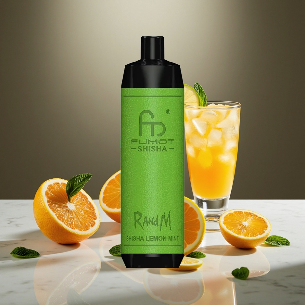 RandM Fumot Shisha 10000 Puffs 18ml Limón Menta Tipo-C 850mAh