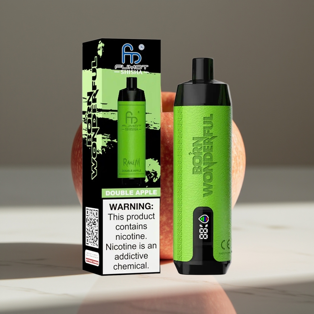 RandM Fumot Shisha 10000 Puffs LED 18ml Doble Manzana Tipo-C 850mAh