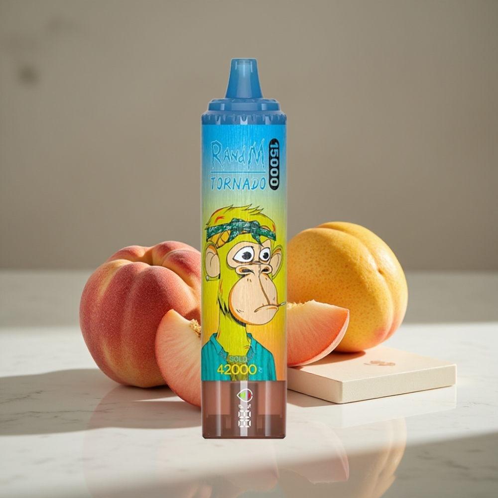 RandM Fumot Tornado 15000 Puffs 25ml 850mAh Melocotón Mango USB-C LCD