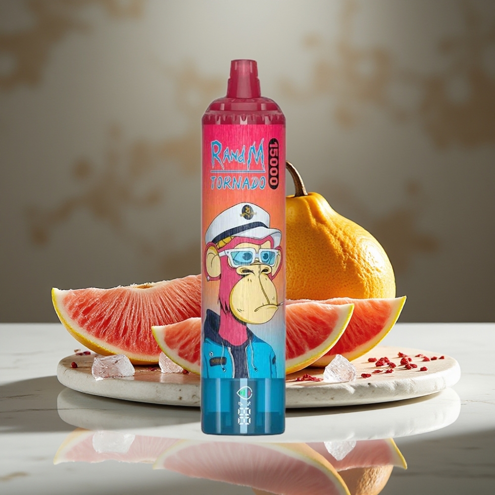 RandM Fumot Tornado 15000 Puffs 25ml 850mAh Tipo-C LCD Hielo Lush
