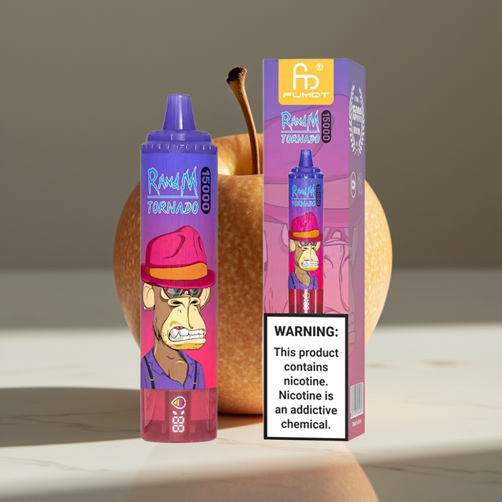 RandM Fumot Tornado 15000 Puffs 25ml 850mAh Tipo-C Manzana Ácida