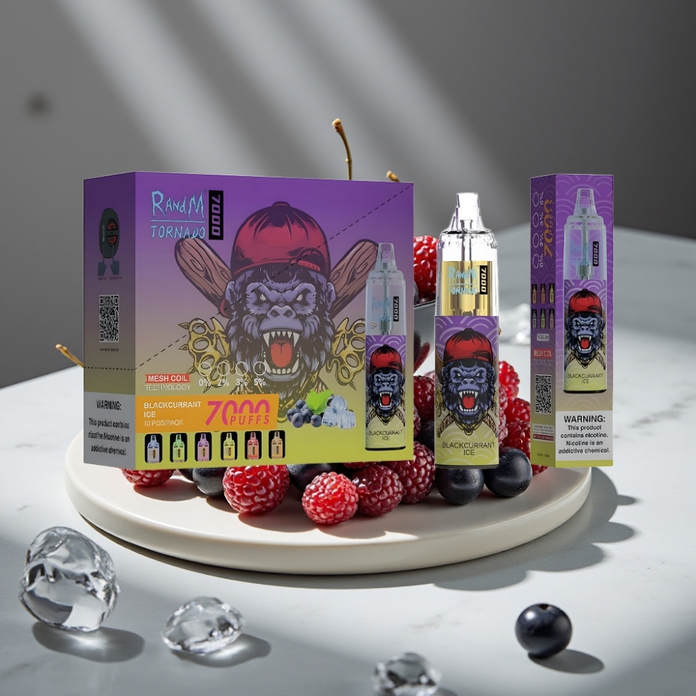 RandM Fumot Tornado 7000 Puffs 14ML 850MAH Malla Ajustable Blackcurrant Ice