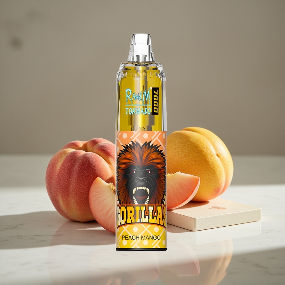 RandM Fumot Tornado 7000 Puffs 14ML 850MAH Peach Mango Vape Desechable