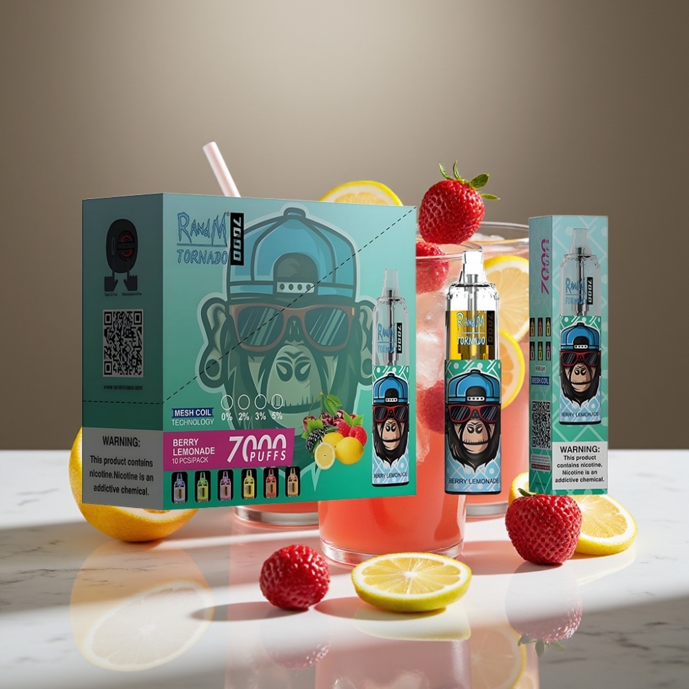RandM Fumot Tornado 7000 Puffs 14ML Berry Lemonade RGB Light Air-Adjustable