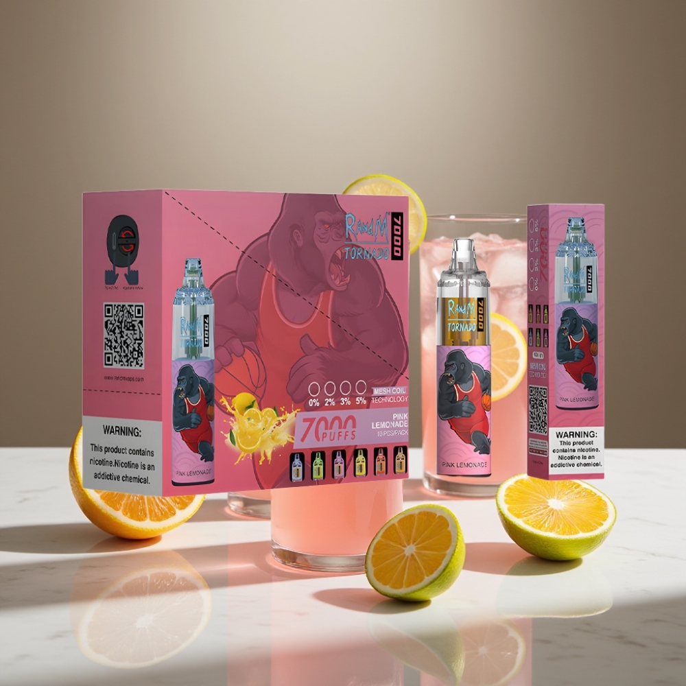 RandM Fumot Tornado 7000 Puffs 14ML E-liquid 850MAH Pink Lemonade
