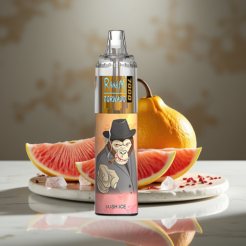 RandM Fumot Tornado 7000 Puffs 14ML E-liquid 850MAH RGB Light Aire Ajustable Sabor Lush Ice