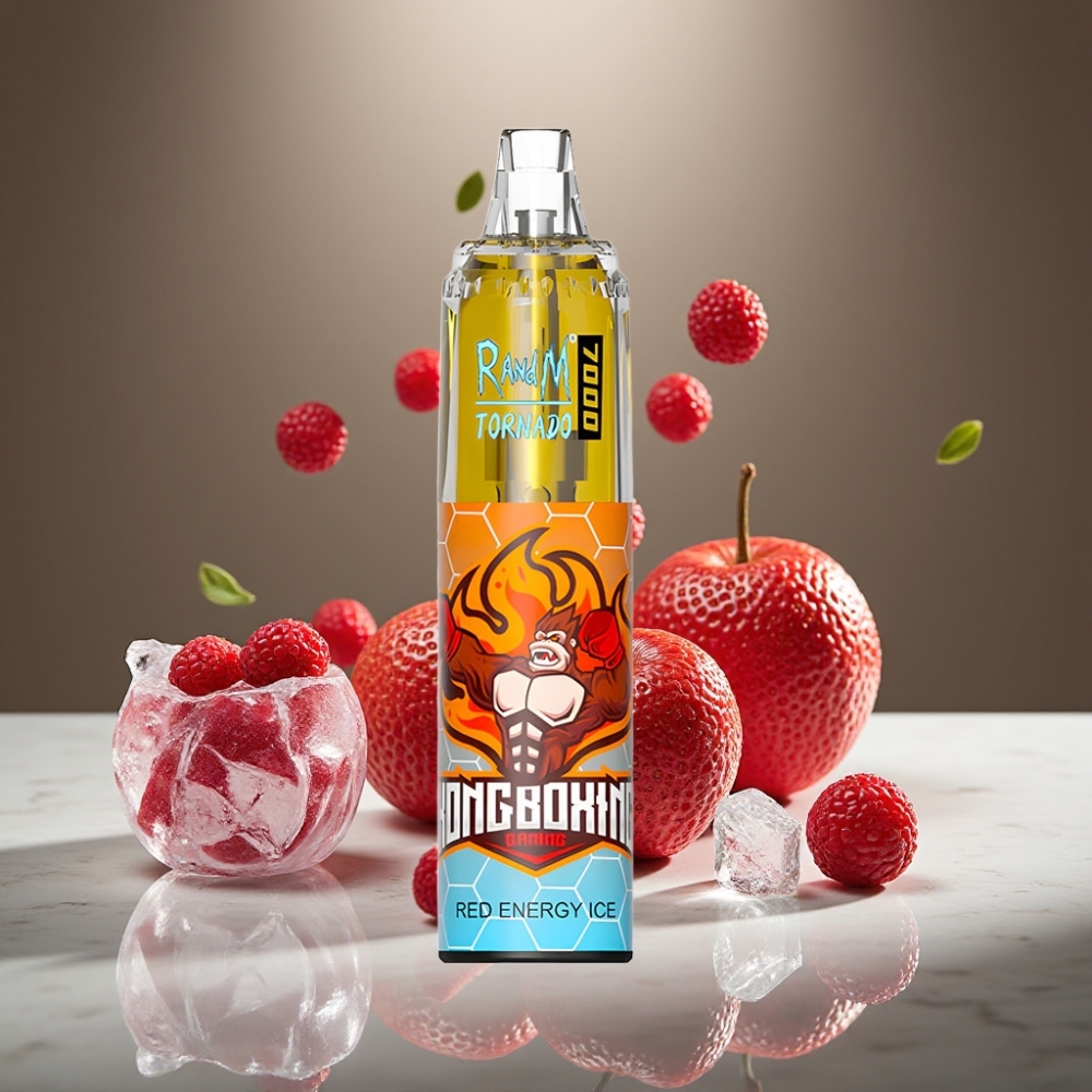 RandM Fumot Tornado 7000 Puffs 14ML RGB Light Ajuste de Aire Sabor Energía Roja Hielo