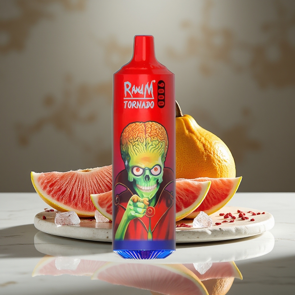 RandM Tornado 9000 Puffs 18 mL Hielo Lush Pantalla RGB Bobina Mesh Recargable