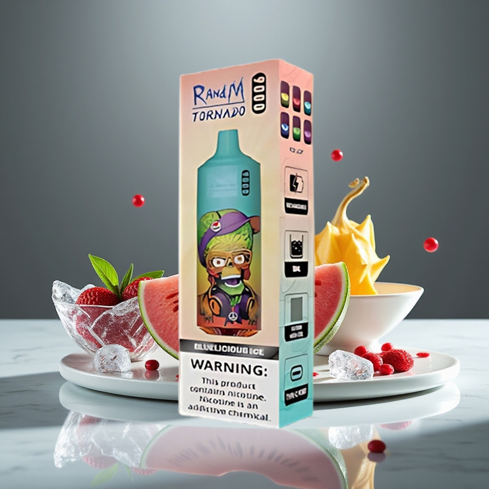 RandM Tornado 9000 Puffs 18 mL RGB Display Bluelicioso Hielo