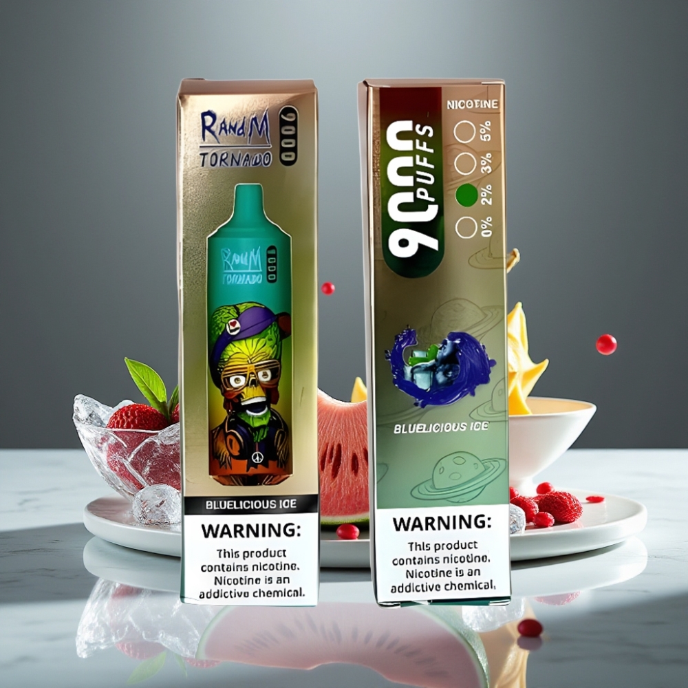 RandM Tornado 9000 Puffs 18 mL RGB Display Bluelicioso Hielo