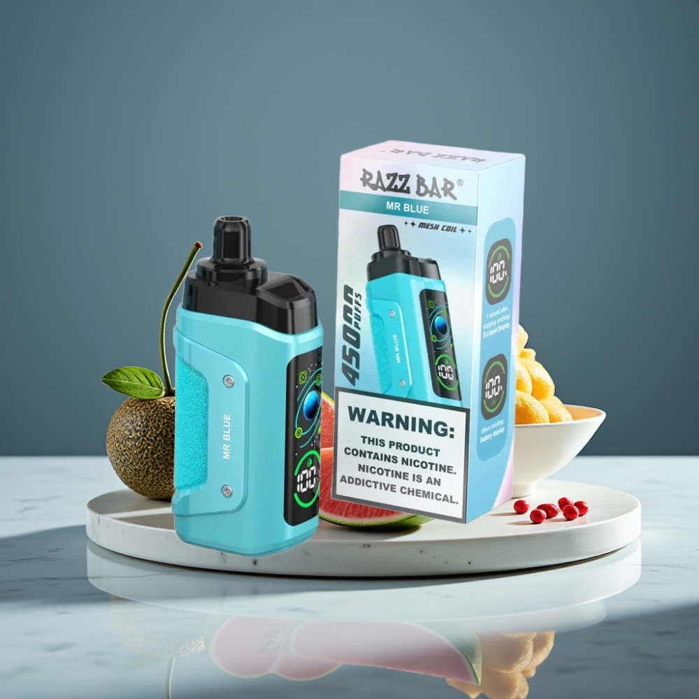 Razz Bar 45000 Puffs Vape Desechable Azul Señor 1.0 Ohm Recargable Tipo-C