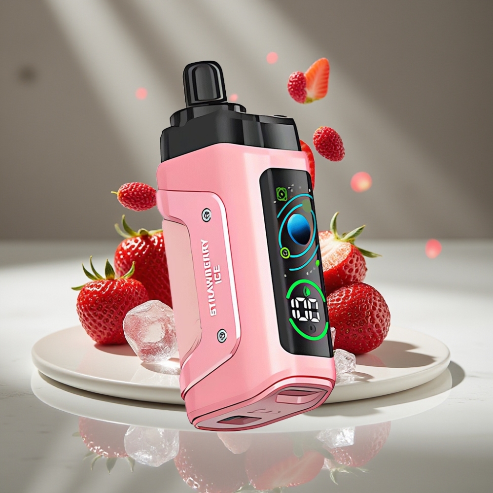 Razz Bar 45000 Puffs Vape Desechable Fresa Helada con Bobina Mesh 1.0 Ohm y Batería 650 mAh