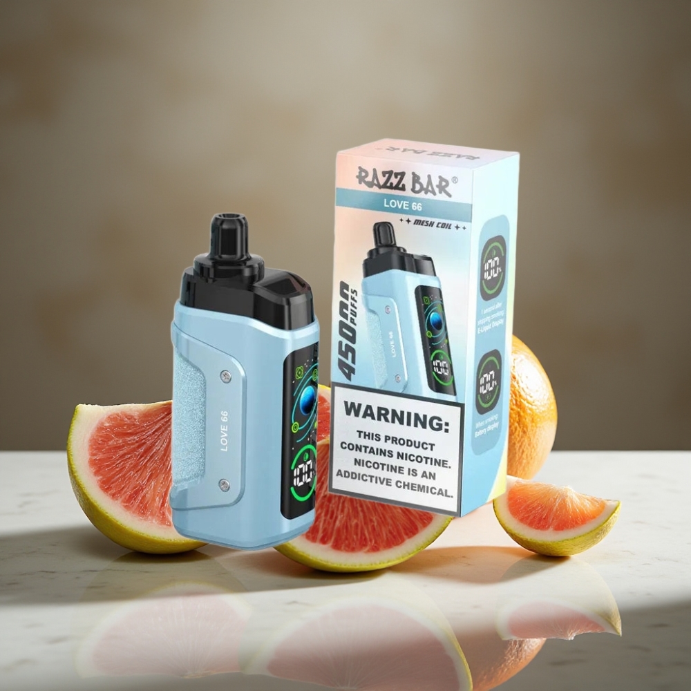 Razz Bar Love 66 45000 Puffs 1.0 Ohm Mesh Ajustable Tipo-C 20 mg/ml
