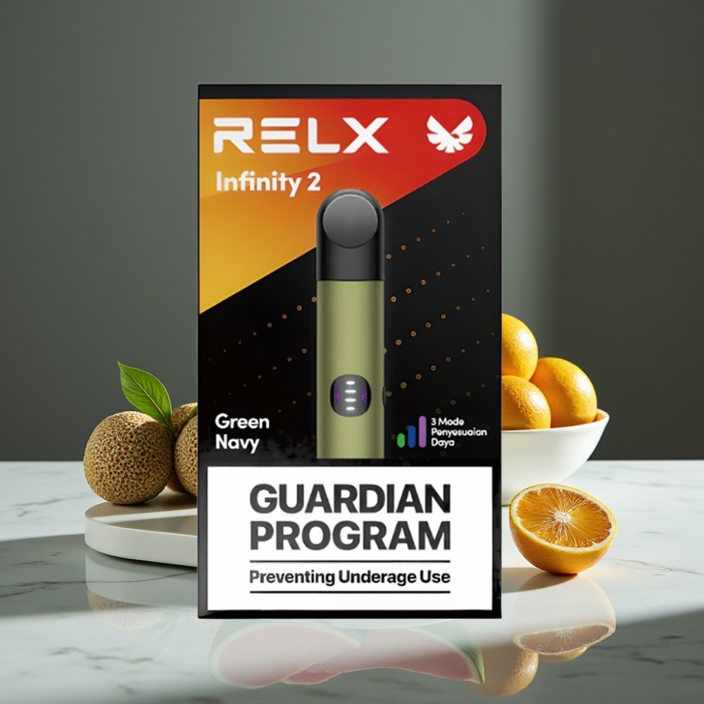 RELX Infinity 2 650 pufadas 1.9 ml acabado metálico Greennavy USB-C