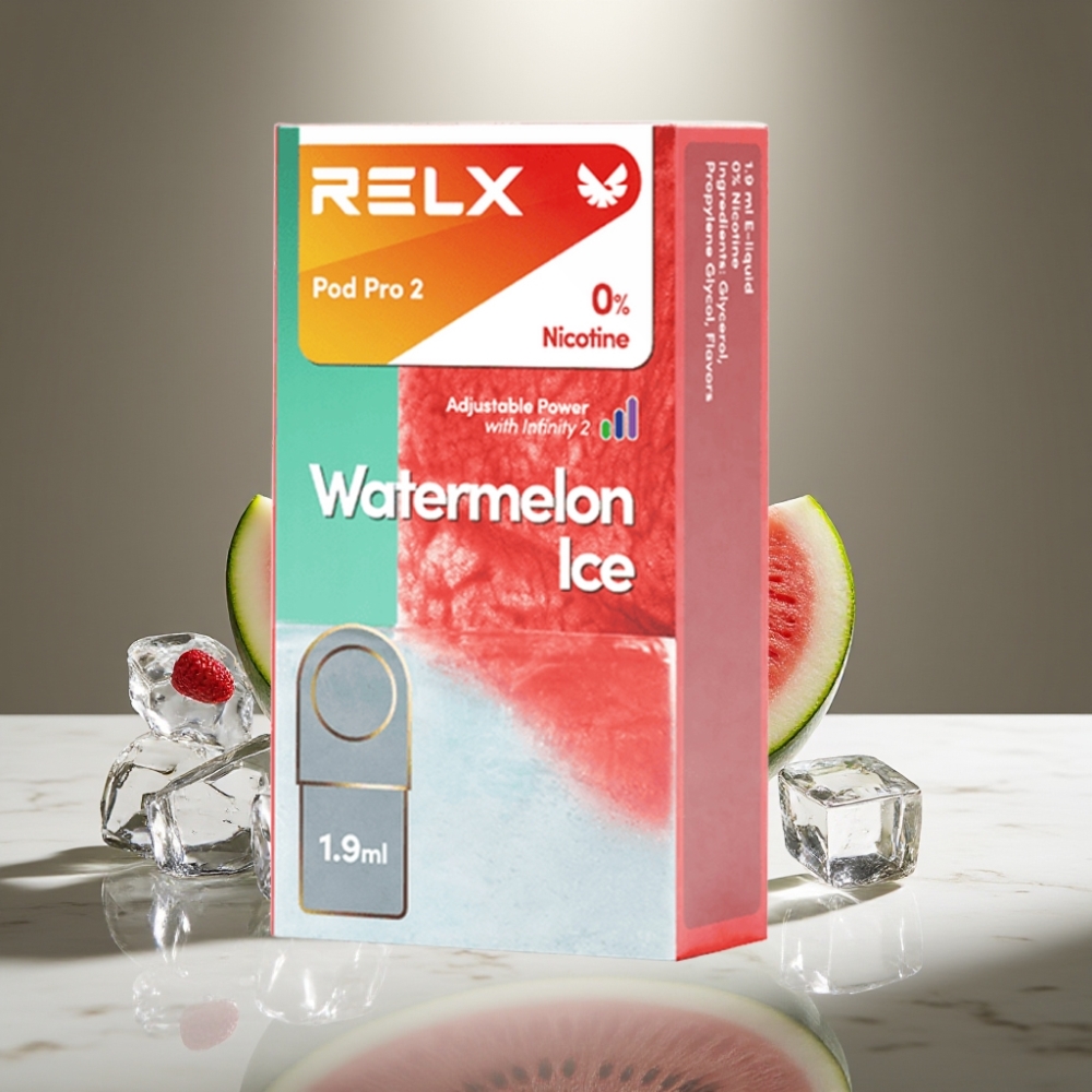 RELX Pod Pro 2 600 Puffs 0% Nicotina 1.9ml Sandía Helada Modos Eco/Smooth/Boost