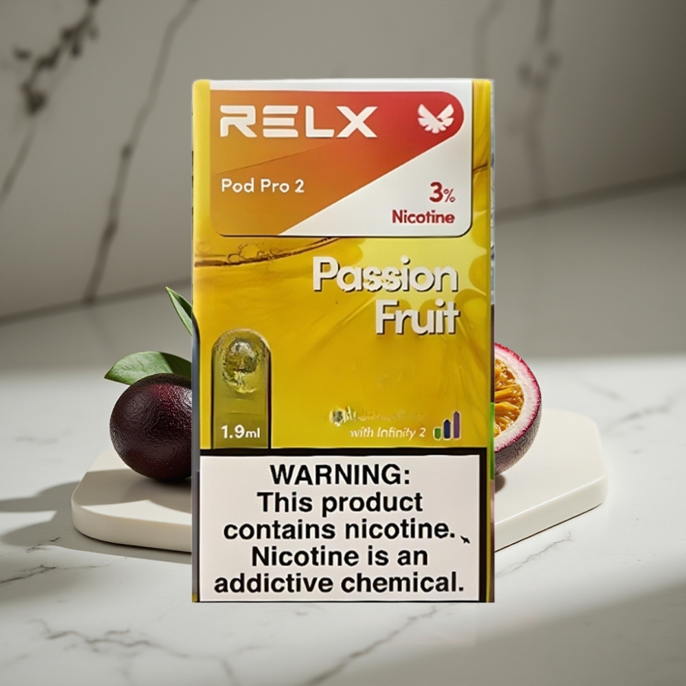 RELX Pod Pro 2 600 Puffs 1.9ml 3% Nicotine Maracuyá Eco/Smooth/Boost Mode