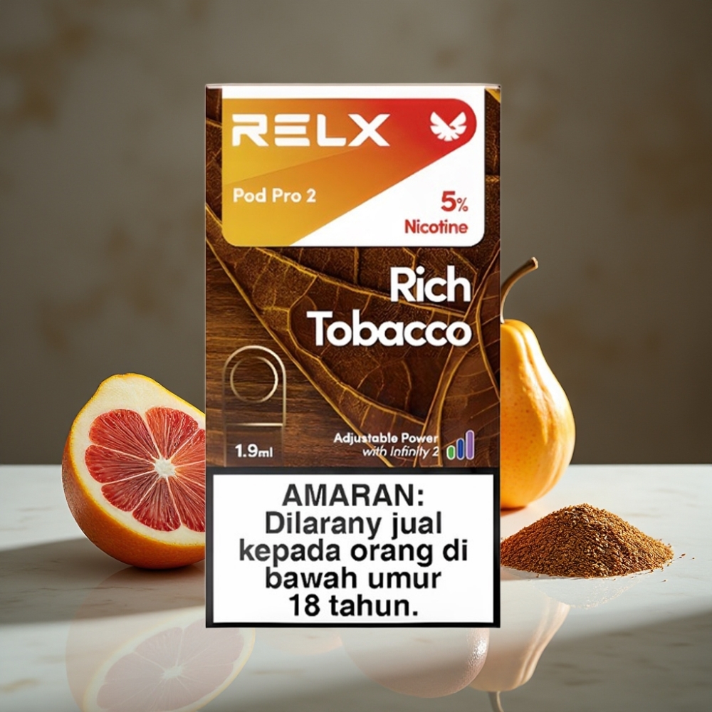 RELX Pod Pro 2 600 Puffs 5% Nicotina 1.9ml Tabaco Intenso