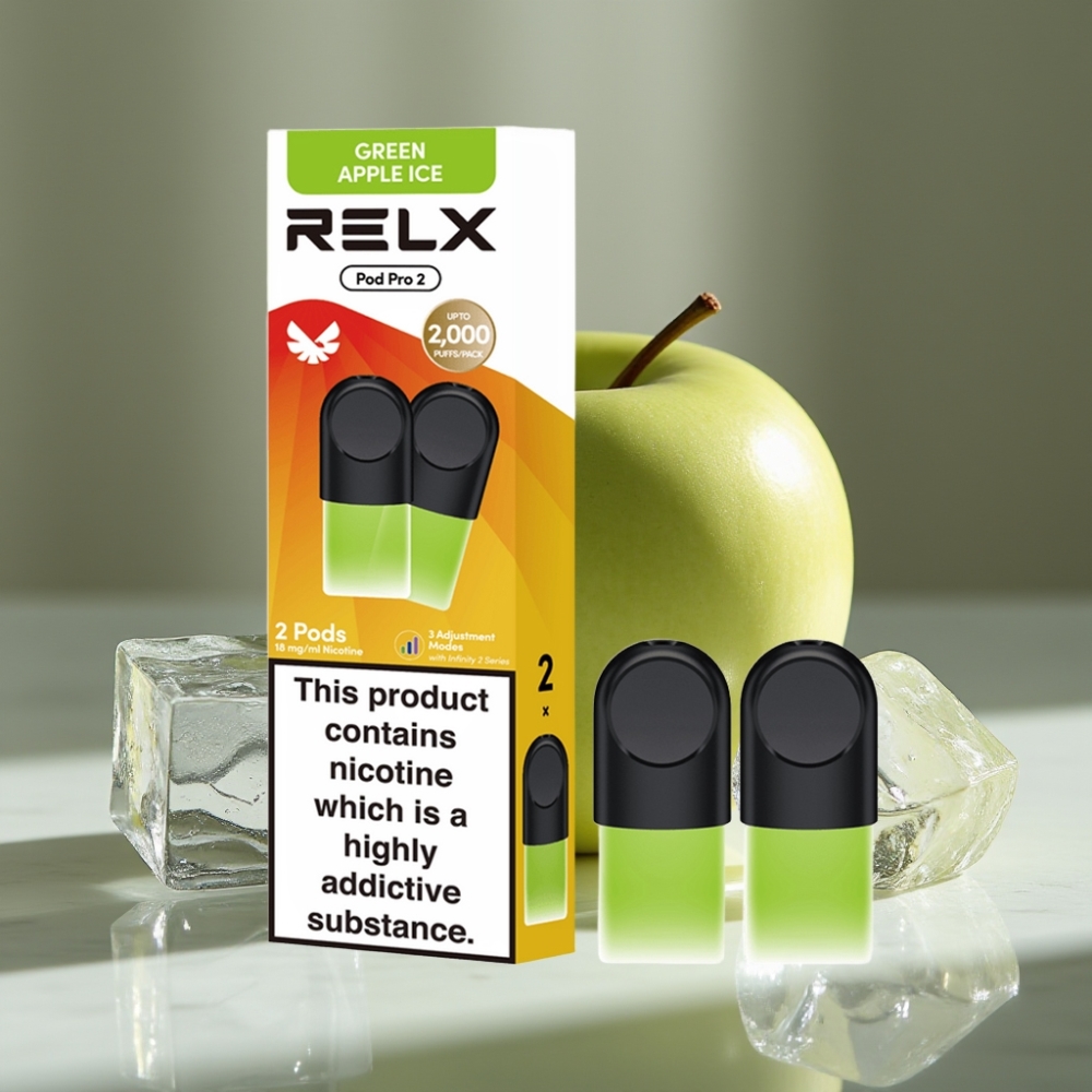 RELX Pod Pro 2 600 puffs 1.8% nicotina 1.9ml Manzana Verde Hielo