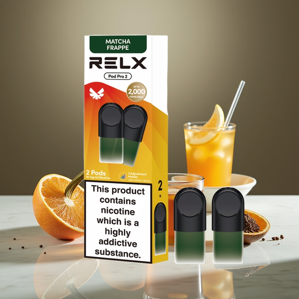 RELX Pod Pro 2 600 puffs 1.8% nicotina 1.9ml Té-Matcha Frappé