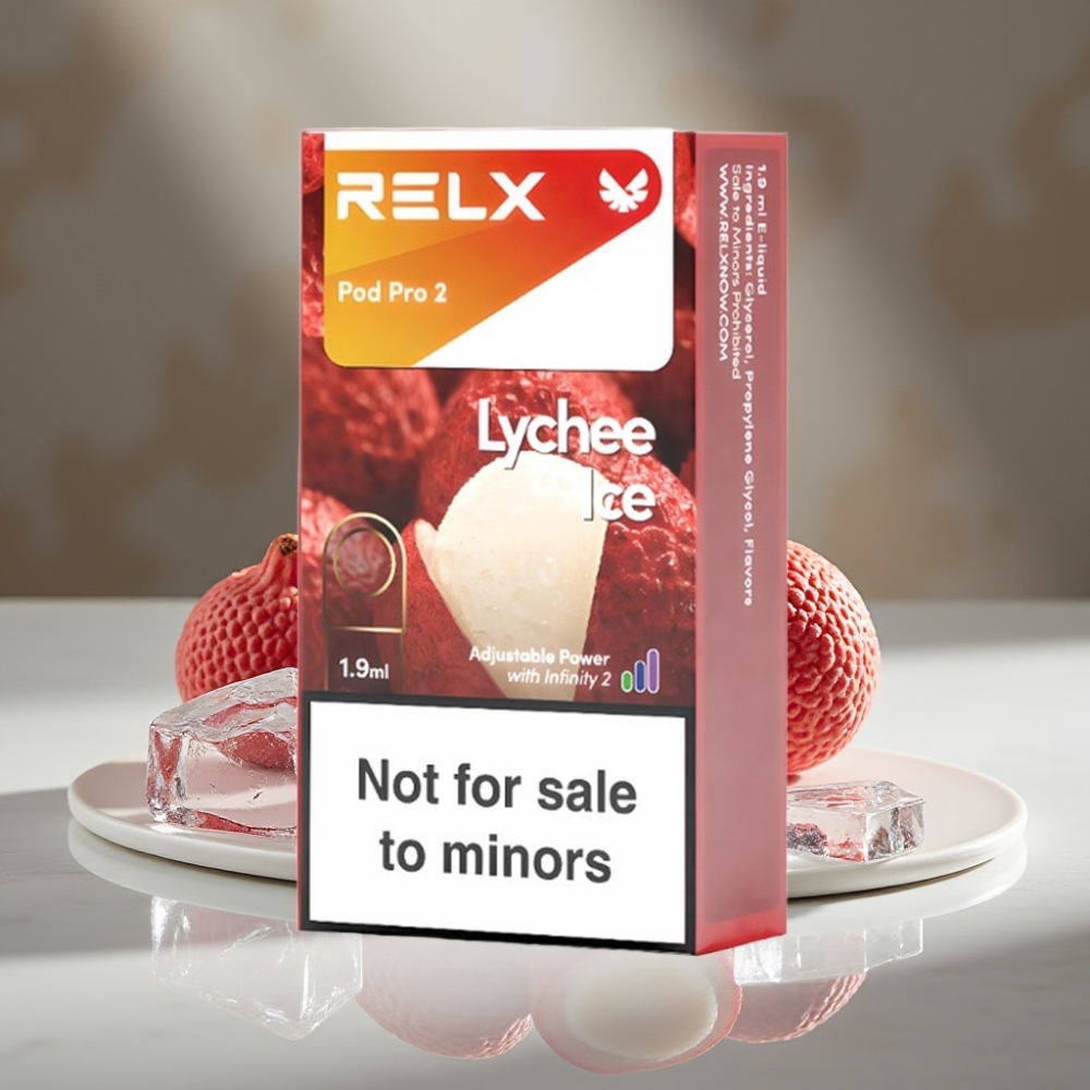 RELX Pod Pro 2 600 puffs 1.9ml 0% Nicotina Lichi Hielo Eco/Smooth/Boost Mode