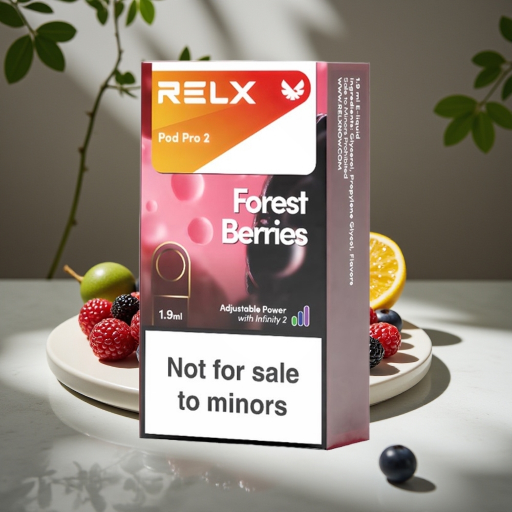 RELX Pod Pro 2 600 puffs 1.9ml 0% nic Bayas del Bosque
