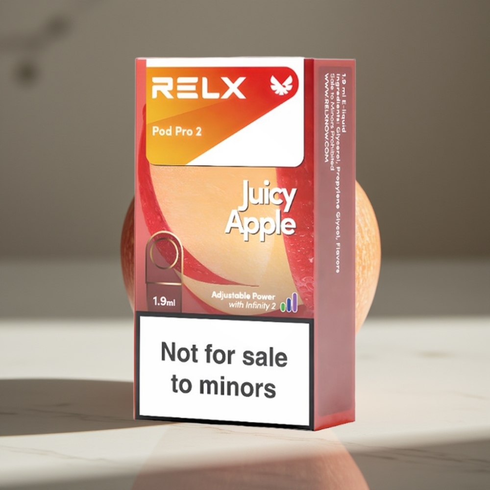 RELX Pod Pro 2 600 puffs 1.9ml 0% nicotina Manzana Jugosa Eco/Smooth/Boost Mode