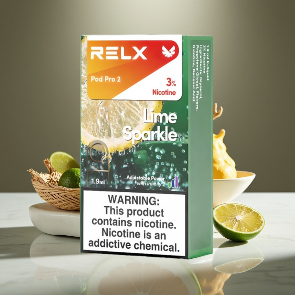 RELX Pod Pro 2 600 puffs 1.9ml 3% Nicotine Modos de Voltaje Lima Brillante