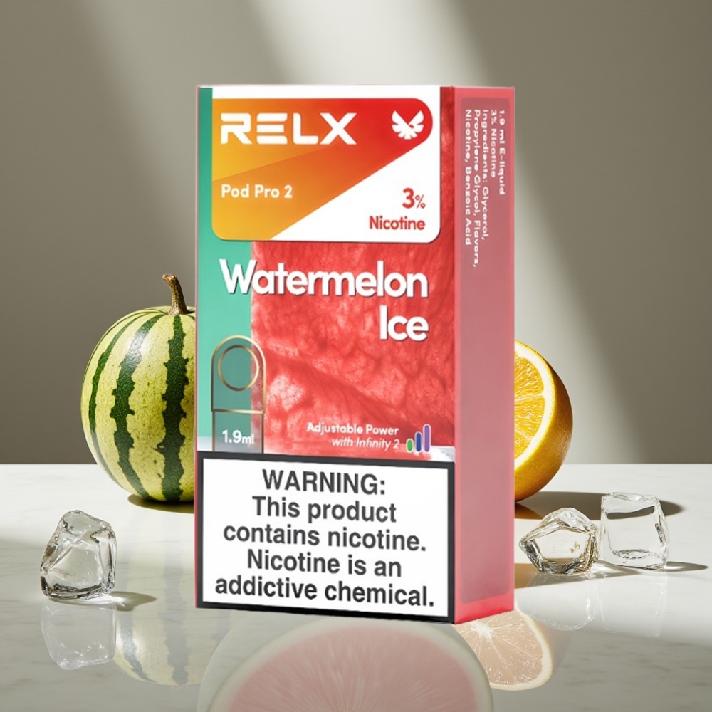 RELX Pod Pro 2 600 puffs 1.9ml 3% Nicotine Sandía Hielo Eco/Smooth/Boost