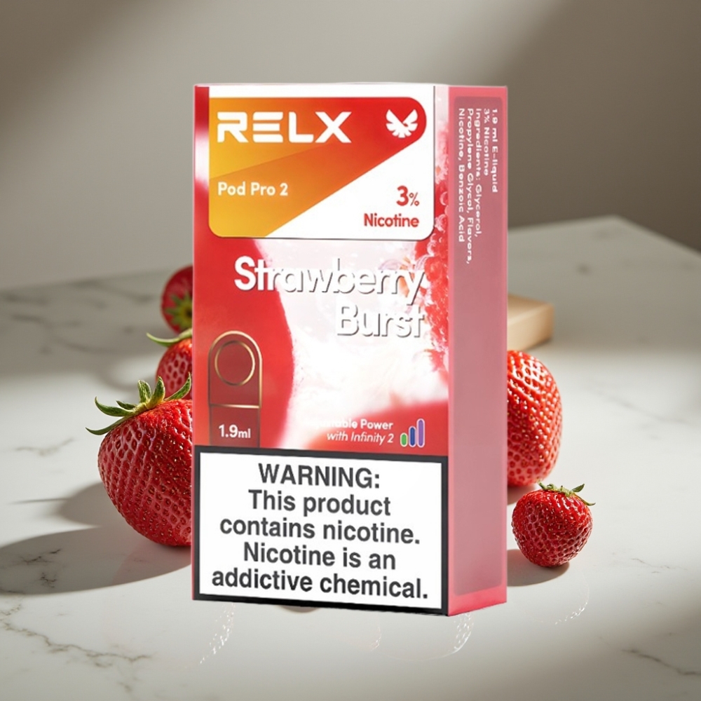RELX Pod Pro 2 600 puffs 3% nicotina 1.9ml Explosión de Fresa