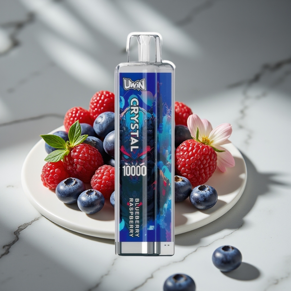 UWIN Crystal 10000 Puffs 18ml 5% RGB Sabores Arándano Frambuesa