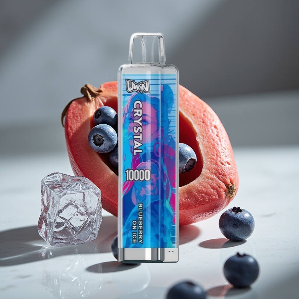 UWIN Crystal 10000 Puffs 18ml Blueberry On Ice RGB 650mAh Recargable Tipo-C