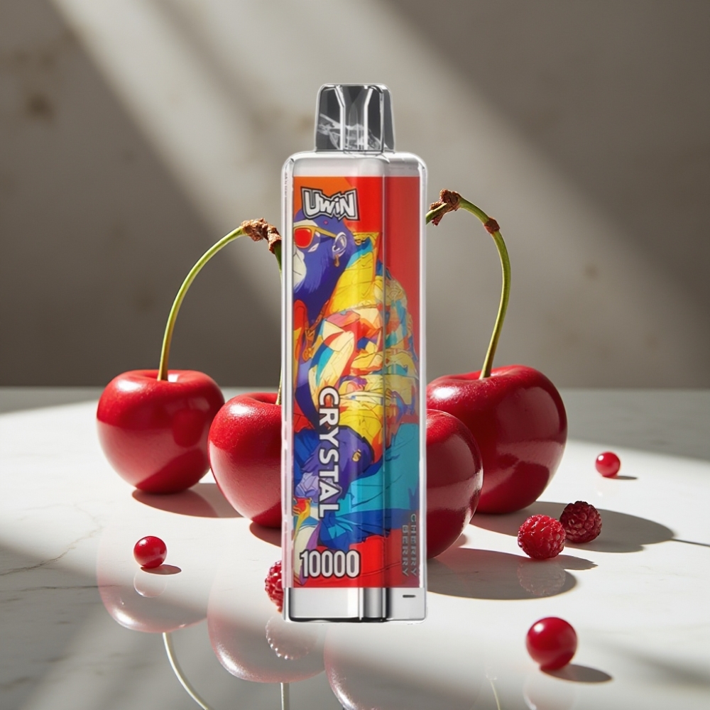 UWIN Crystal 10000 Puffs 18ml Cherry Berry RGB 0.8 Ohm Mesh