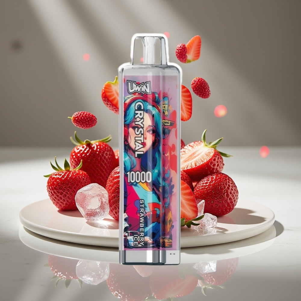 UWIN Crystal 10000 Puffs 18ml Fresa Helada RGB Recargable