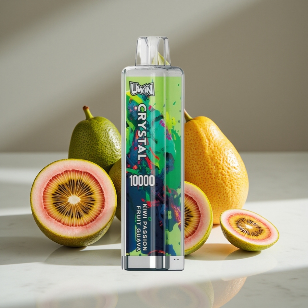 UWIN Crystal 10000 Puffs 18ml Kiwi Maracuyá Guayaba RGB 0.8 Ohm